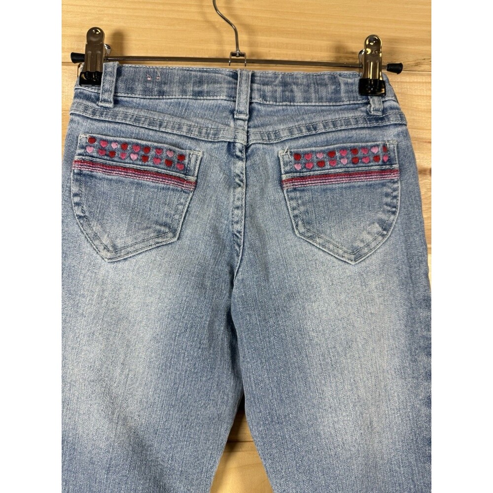 Zana di jeans medium wash with embroidered details Girls Size 6 🩷❤️ - Picture 5 of 7